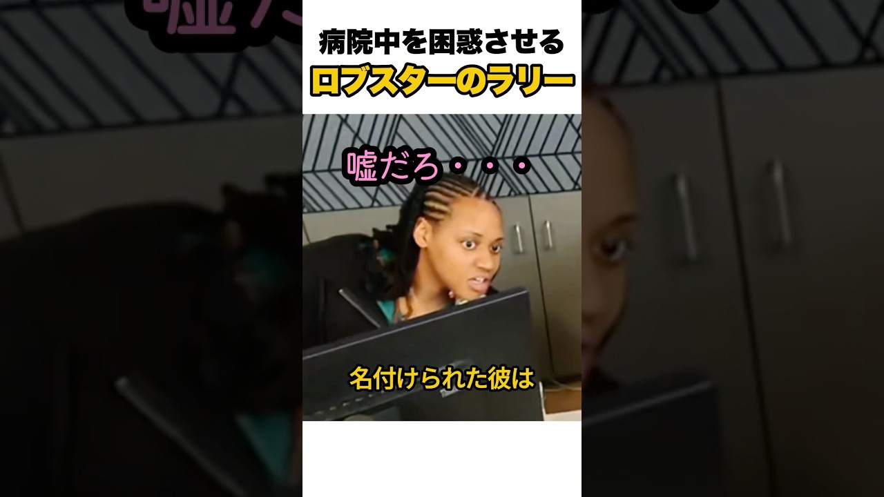 病院中を困惑させるロブスターのラリー