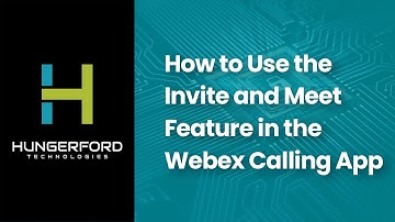 How to Use the Invite and Meet Feature in the Webex Calling App