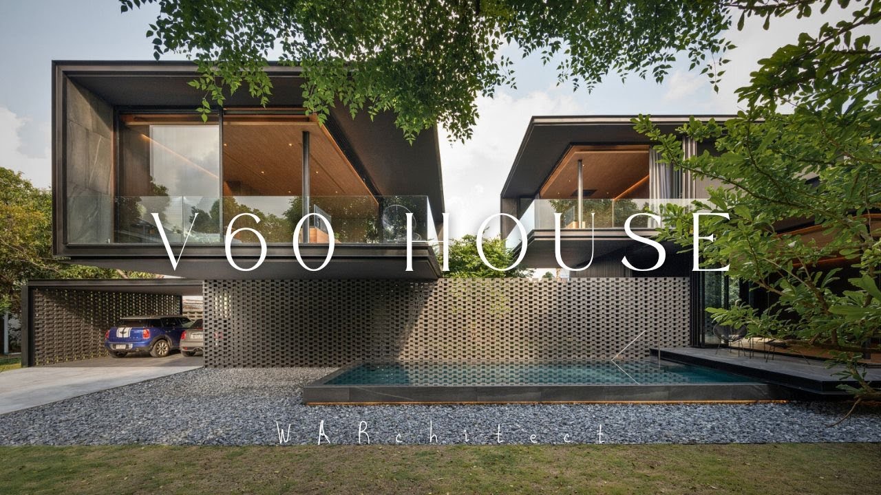 Modern house with open space and trees planted around it to get fresh air
