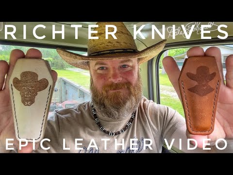 Richter Knives 134 EPIC LEATHER VIDEO! (& GEC KNIVES)