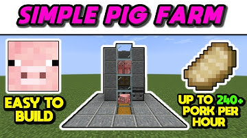 EASIEST Automatic Pig Farm Tutorial (Java & Bedrock) - Minecraft 1.21