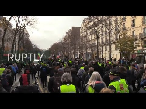 LIVE: Yellow Vests protesters join strike in Paris