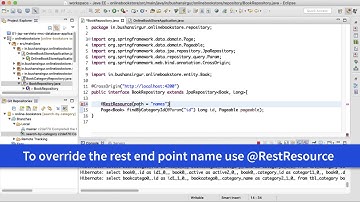 Angular 8 and Spring Boot Part 36   Customzingoverriding the rest end point name for query method 20