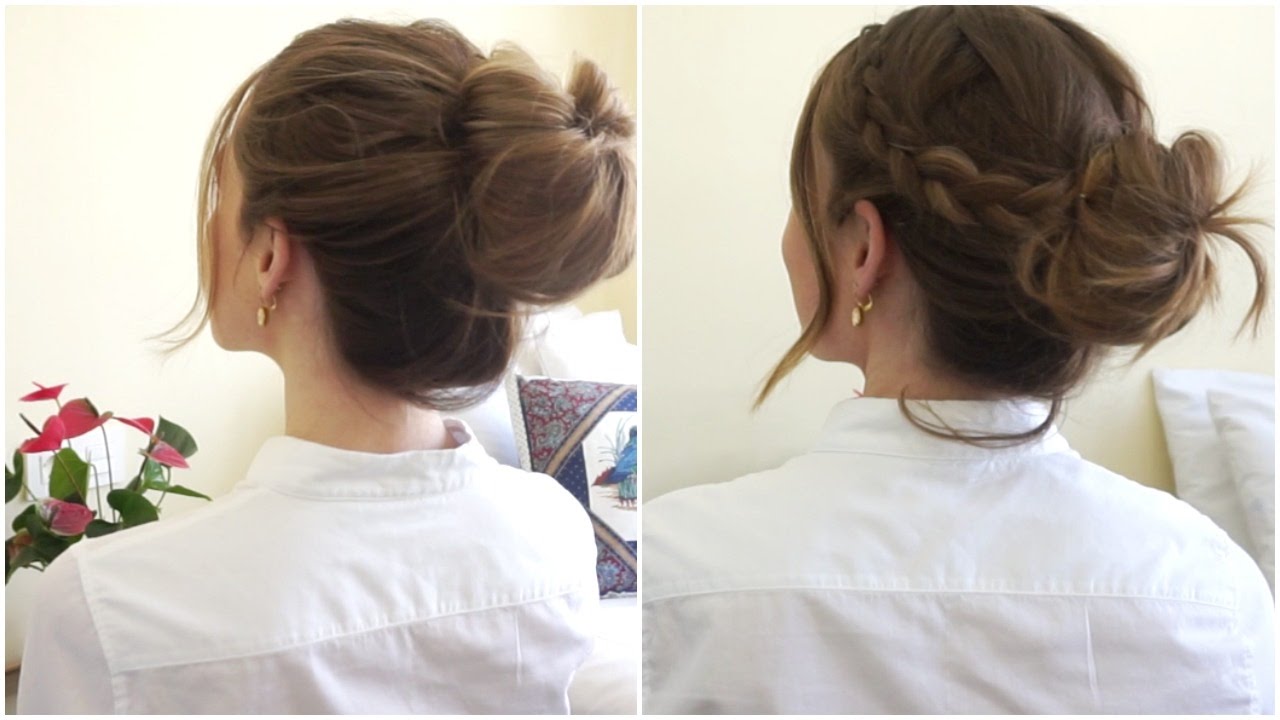 Messy Bun For Short Hair Youtube