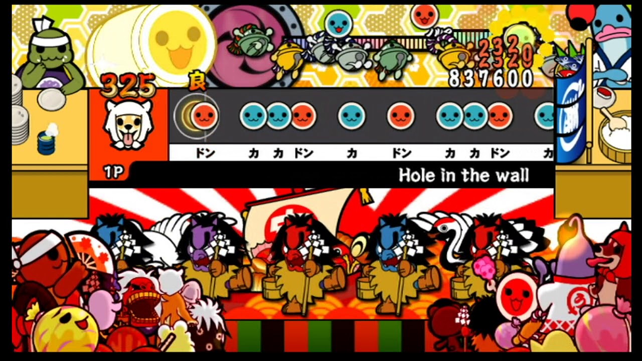 太鼓の達人Wii】Hole in the wall 全良 - YouTube
