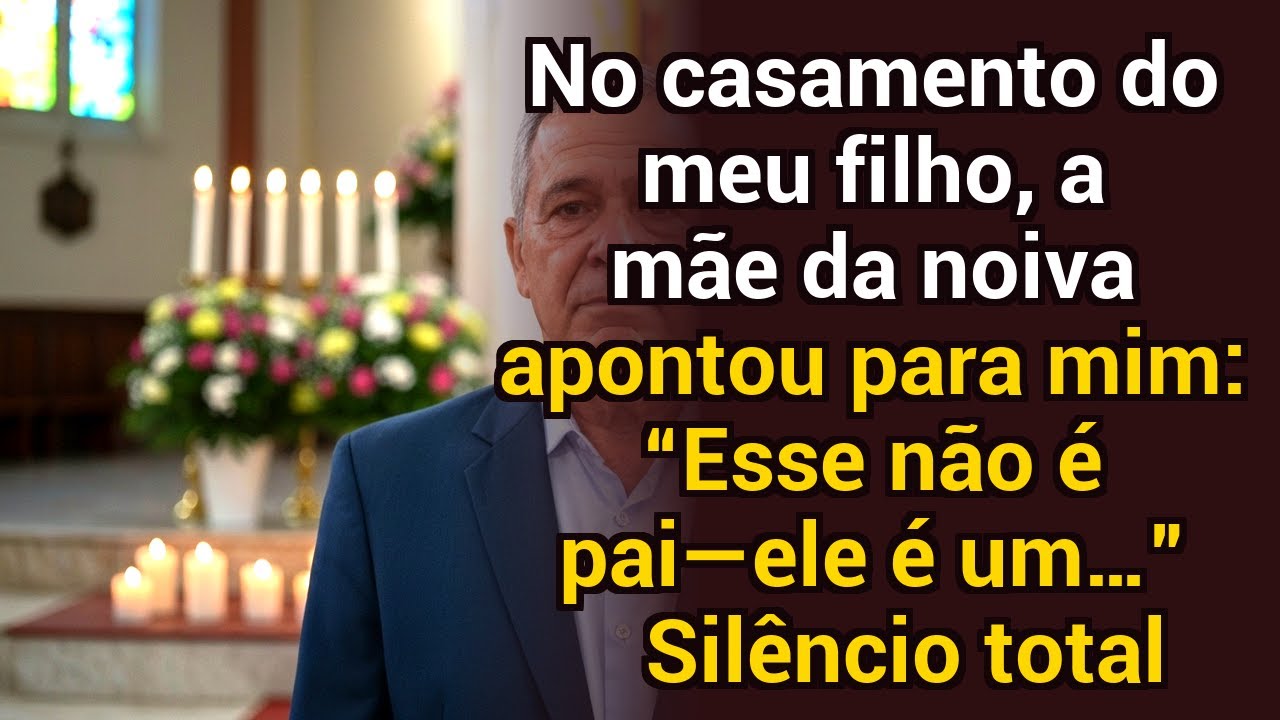 No casamento do meu filho, a mãe da noiva apontou para mim: “Esse não é pai — ele é um…” então silên