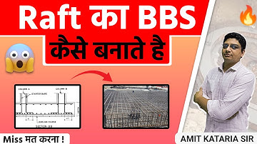 How to Prepare Raft Foundation BBS in Excel | Raft Foundation Bar Bending Schedule