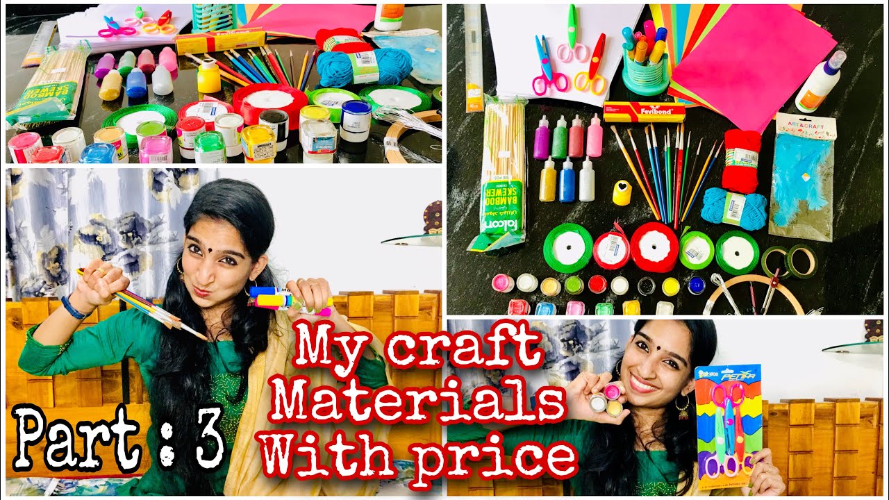 Art&craft materials with price|craft haul|basic craft material|craft ...