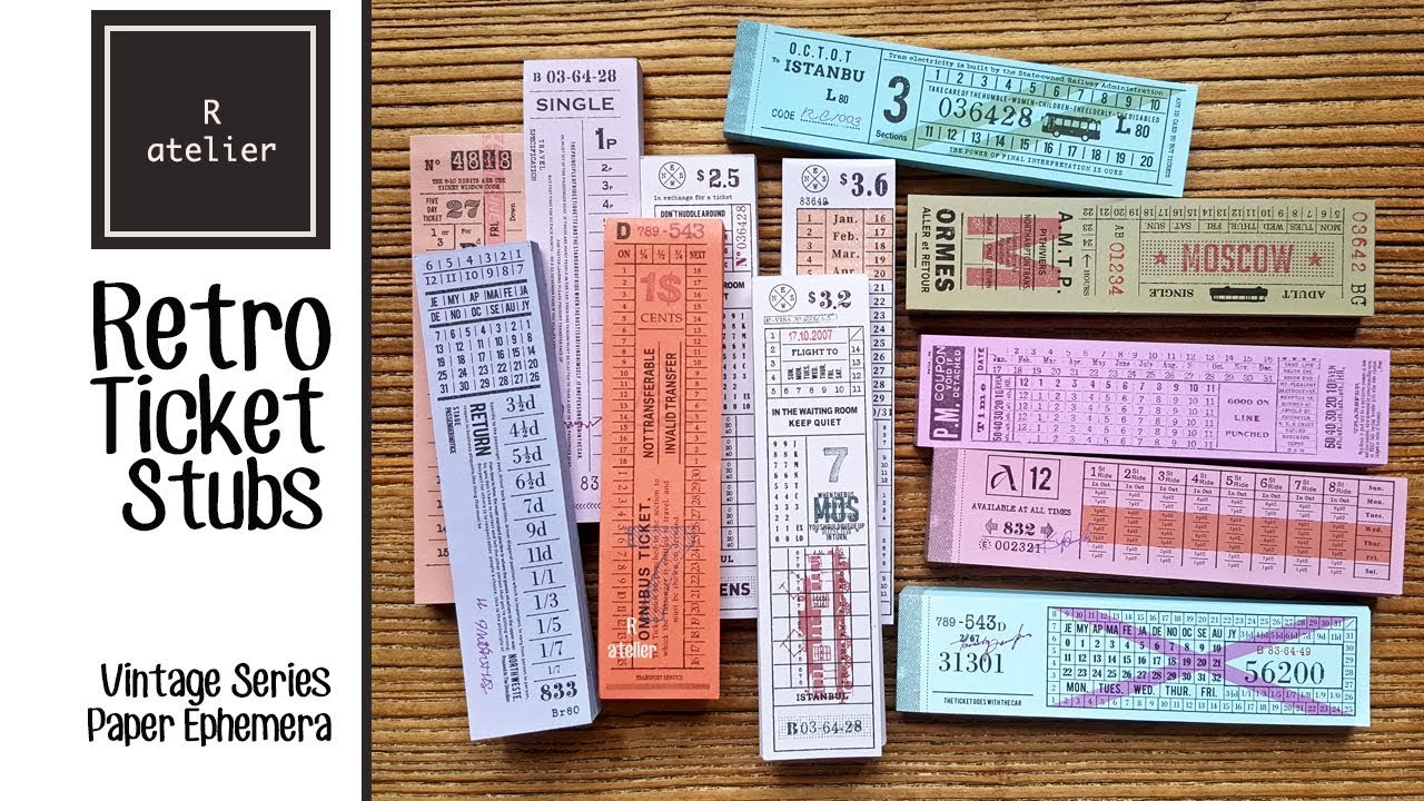 Retro Ticket Stubs Paper Ephemera