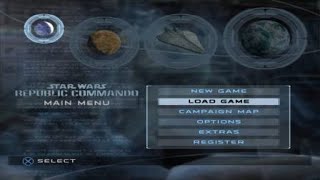 Star Wars: Republic Commando main menu