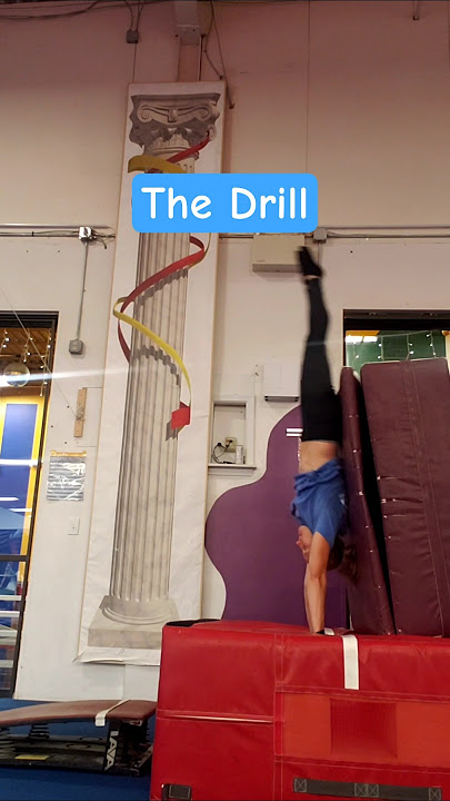 The Drill. We have 1 kid doing a very weird vault & are open to suggestions! #gymnasticscoach