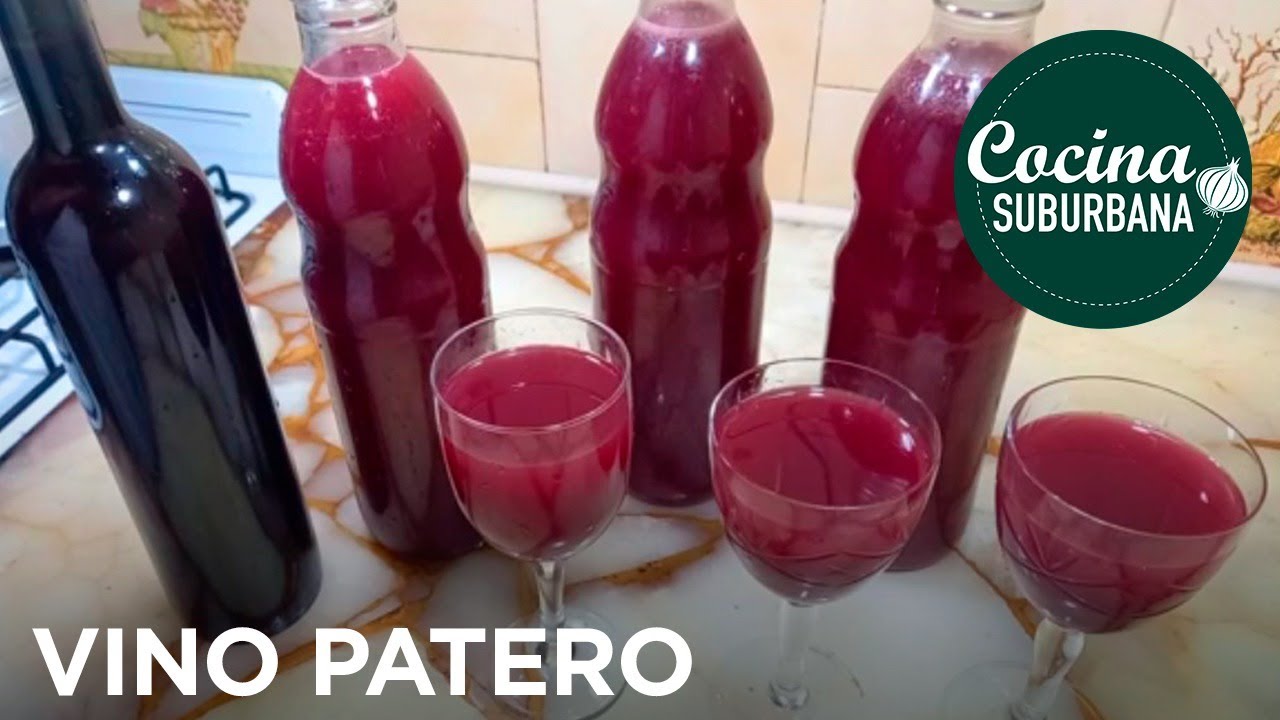 Como Hacer VINO TINTO CASERO DULCE FACIL Y RAPIDO. Con las 🍇 del patio