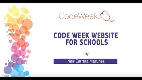 Code Week website for schools, by Naír Carrera