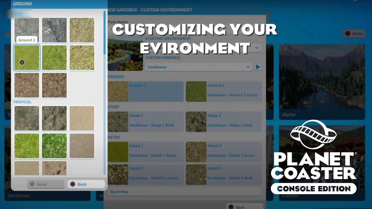 Customizing your Environment/Planet Coaster Console Edition Tutorial ...