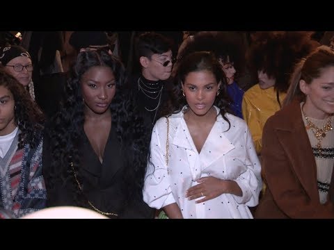 Tina Kunakey, Aya Nakamura and more front row of Jacquemus Fashion Show