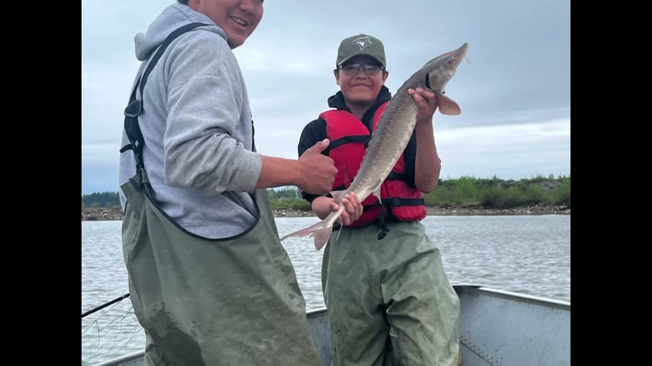 Sturgeon harvest with the youth.