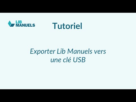 Exporter Lib Manuels vers une clé USB