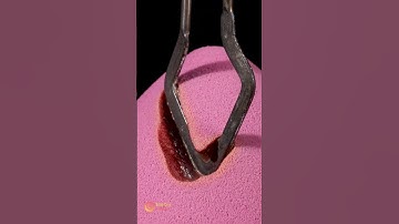 Melting a Sponge #satisfying #closeup #asmr #relaxing #macro