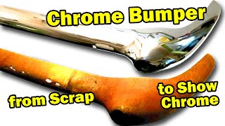 Chrome Bumper Restoration - from old rusted Aston Martin DB5 bumper to SHOW CHROME