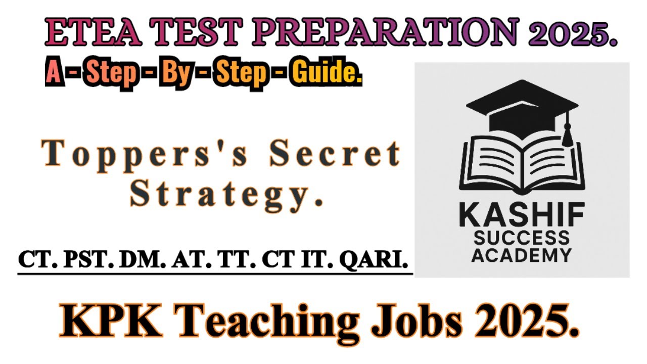 How to Prepare For ETEA Education Jobs. " Toppers Secret Strategy"