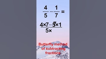 Butterfly Method for Subtracting Fractions #Shorts #math #maths #mathematics #education #learn
