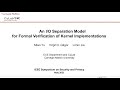 An I/O Separation Model for Formal Verification of Kernel Implementations