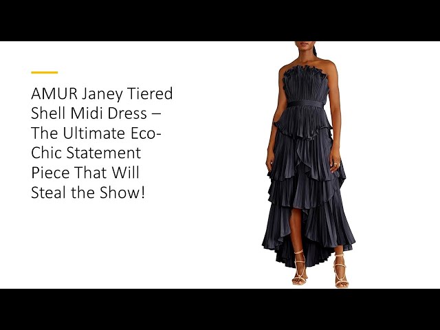 knee length dresses for ladies Amur | Fluer Deep V Pleated Gown