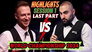 Judd Trump vs Hossein Vafaei | World Championship Snooker 2024 | Session 1 - Last Part