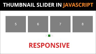 Responsive Thumbnail  Slider  using by  Html Css Javascript