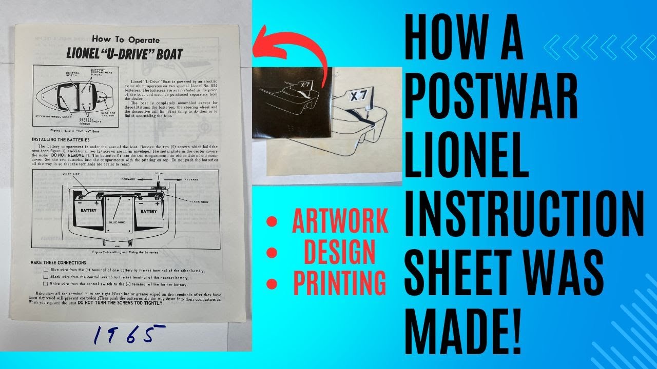 How a Postwar Lionel Trains Instruction Sheet was Made! From Artwork to ...
