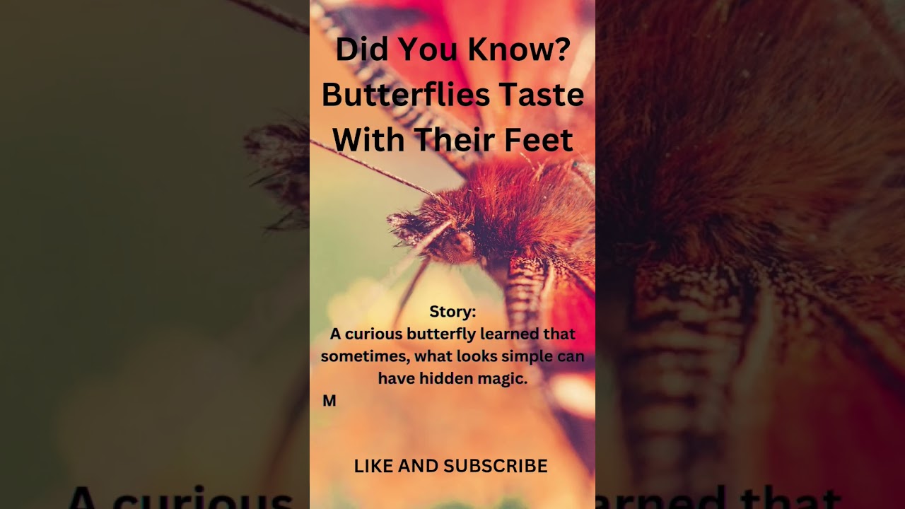 Did You Know ? butterflies taste with their feet 