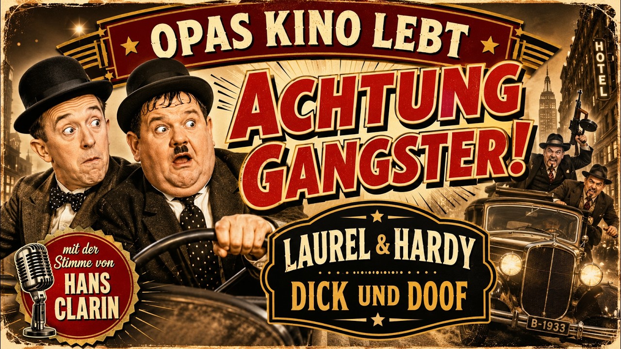 OPAS KINO LEBT: Achtung Gangster! Laurel & Hardy - Dick und Doof mit der Stimme von Hans Clarin