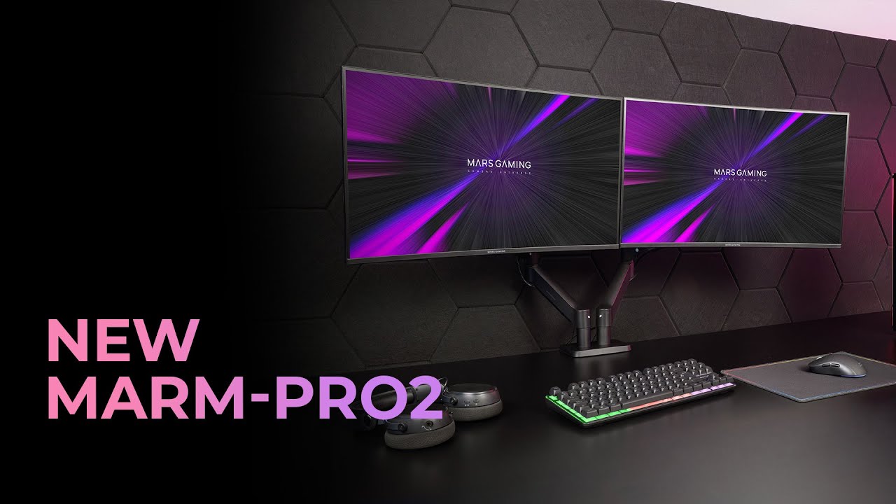 MARM-PRO2 Dual Monitor Arm: Ergonomics for Multi-Monitor Setups | Mars Gaming