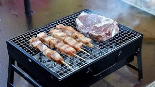 Notebook portable bbq grill-Portable folding charcoal grill