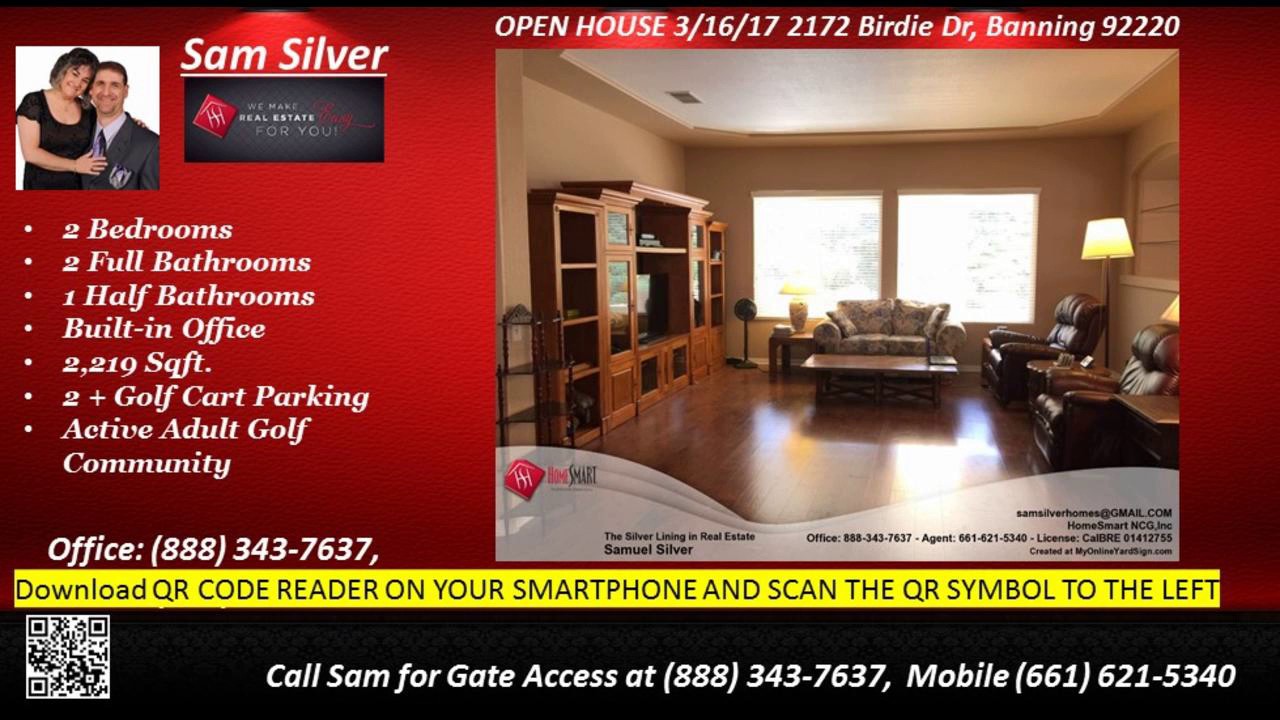 2172 Birdie Dr houses for sale Sun Lakes Banning CA 92220 Sam Silver of