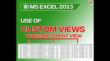 Custom Views Option Use In  Excel