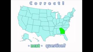 Interactive United States Map Quiz - Correct Georgia Location