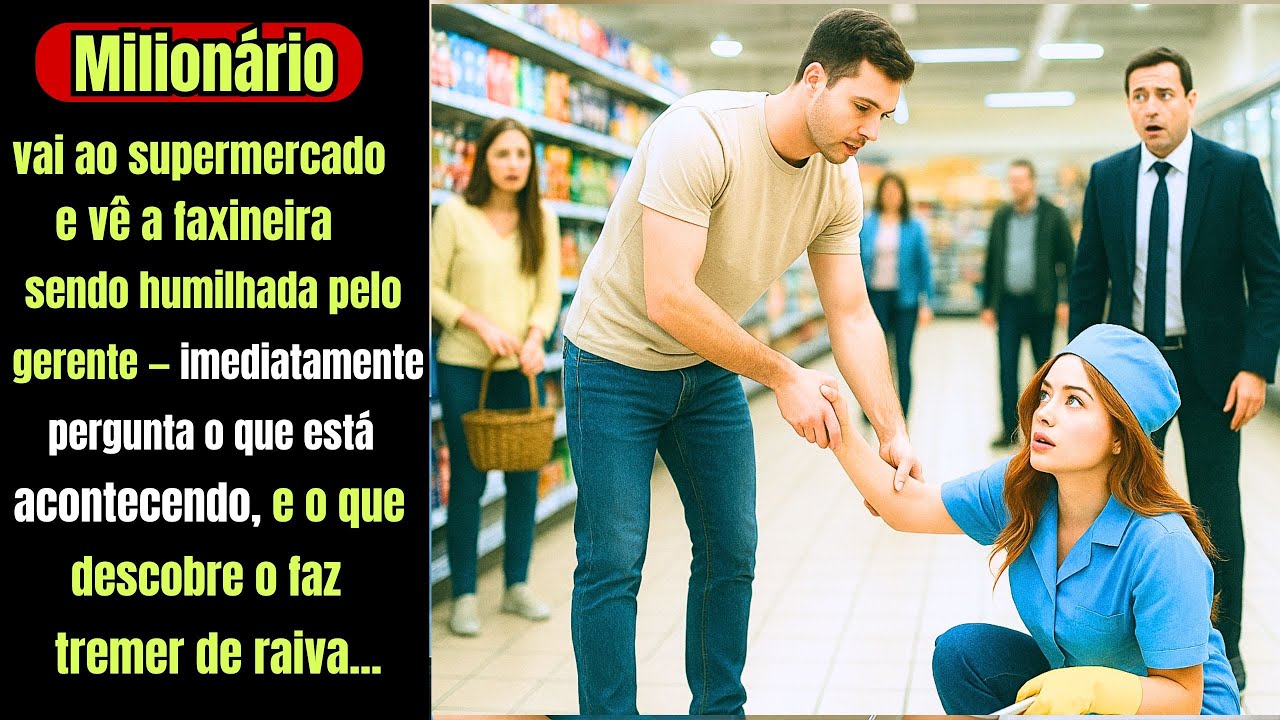 Milionário vai ao supermercado e vê a faxineira sendo humilhada pelo gerente — imediatamente...