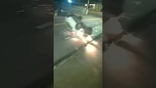 Out-of-Control Car Rolls Over, Slides on Roof, Then Drives Away #shorts