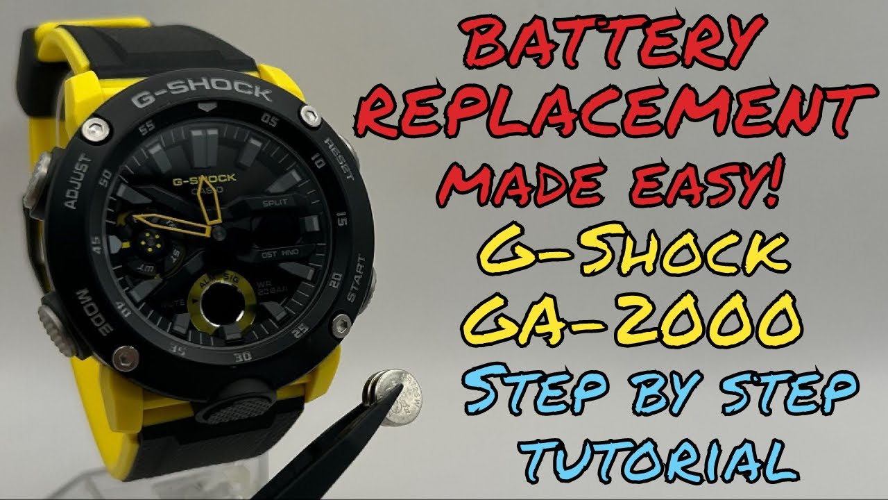 Replacing G Shock GA-2000 Battery MADE EASY! Step By Step Tutorial
