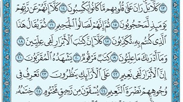 Surah Al-Mutaffifin (سورة المطففين) Number 83 Juz’u 30 from The Holy Quran by Abdelbaset Abdelsamad