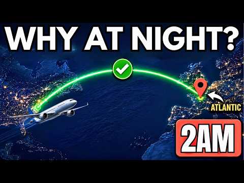 Why Do Planes Fly Across the Atlantic at Night?
