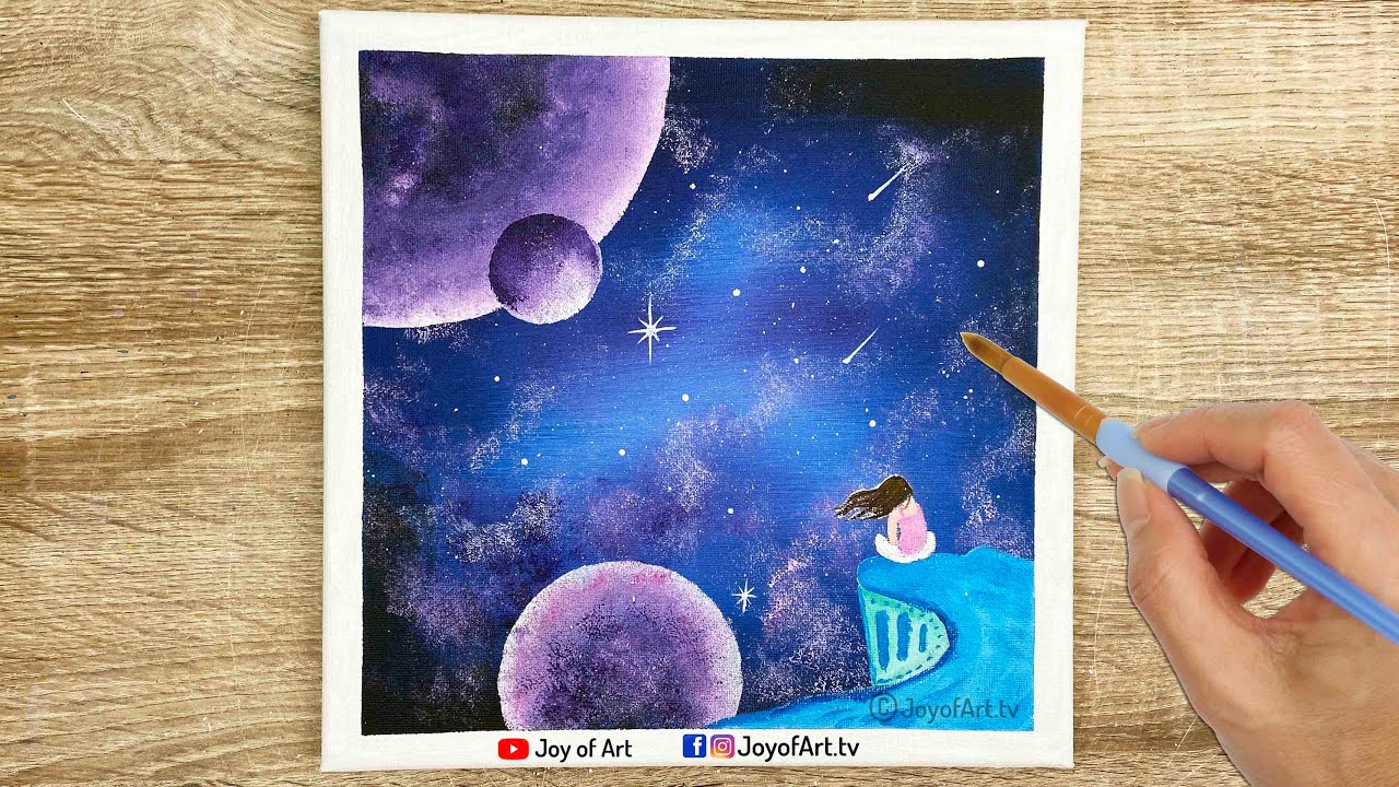Beauty of Universe Acrylic Painting for Beginners | Joy of Art #242 ...