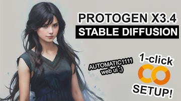 Protogen x3.4 - Stable Diffusion 1-CLICK Google Colab Setup