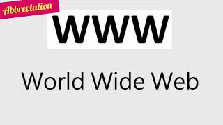 Abbreviation- WWW #abbreviation #DEEPAJE