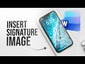 How to Insert Signature Image in Word Document iPhone (tutorial)