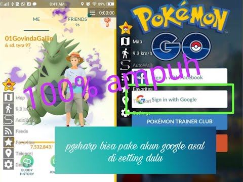 PAKAI AKUN GMAIL BISA BERMAIN POKEMON DI  PGSHARPS || Terbaru 2021 POKEMON GO ||