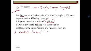 KTU BTECH 2024 Sem1-Algorithmic Thinking with Python-Question -Solution-Module 3-List