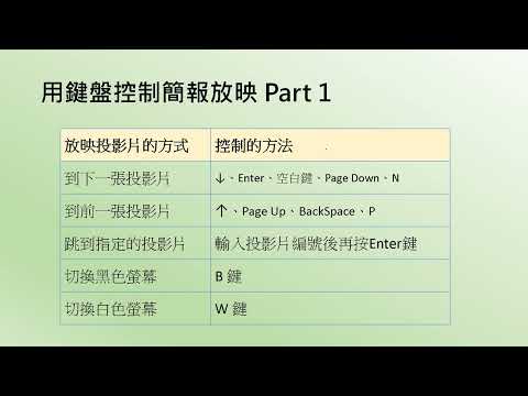 PowerPoint教學#16 簡報放映的控制