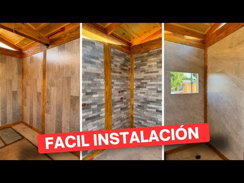 Instalación REVESTIMIENTO interior en CASA de MADERA